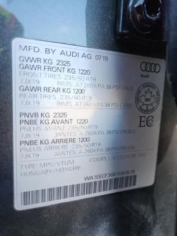 2019 AUDI Q3 PREMIUM PLUS S-LINE  