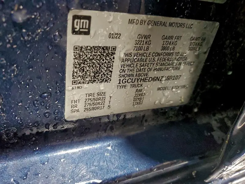 2022 CHEVROLET SILVERADO LTD K1500 HIGH COUNTRY  