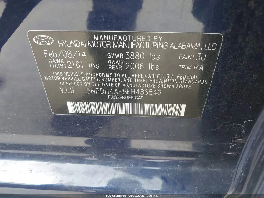 2014 HYUNDAI ELANTRA SE