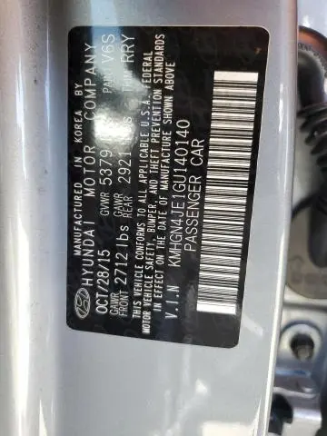 2016 HYUNDAI GENESIS 3.8L  