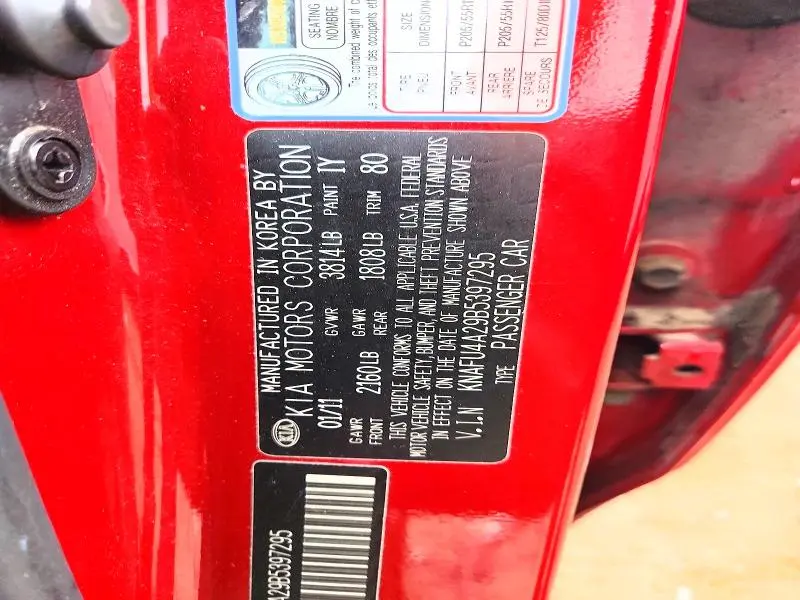 2011 KIA FORTE EX  
