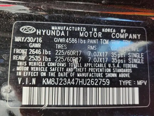 2017 HYUNDAI TUCSON SE  