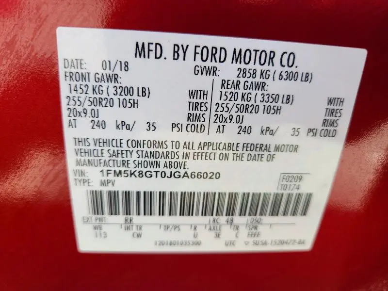 2018 FORD EXPLORER SPORT  