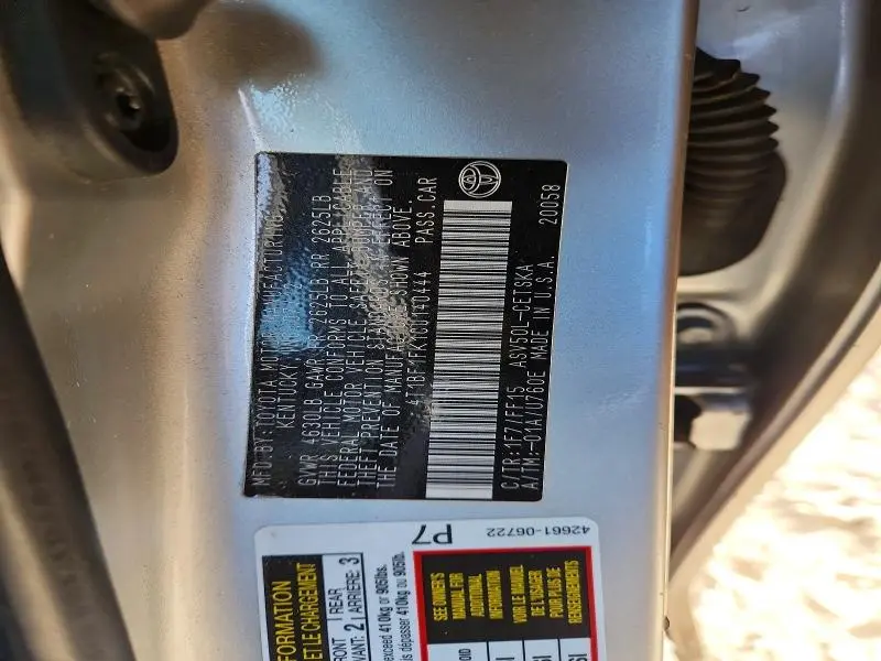 2012 TOYOTA CAMRY SE  