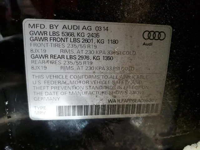 2014 AUDI Q5 PREMIUM PLUS  