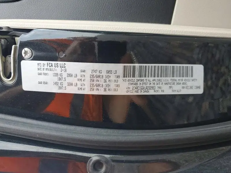 2018 CHRYSLER PACIFICA LIMITED  
