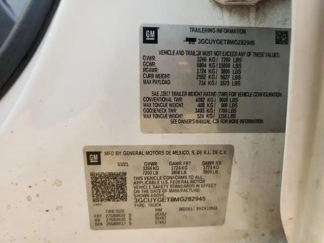 2021 CHEVROLET SILVERADO K1500 LTZ  