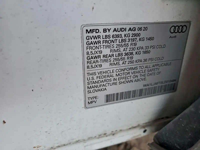 2020 AUDI Q7 PREMIUM PLUS  