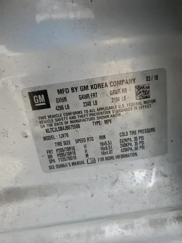 2018 CHEVROLET TRAX 1LT  