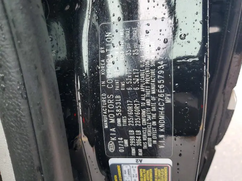 2014 KIA SEDONA EX  