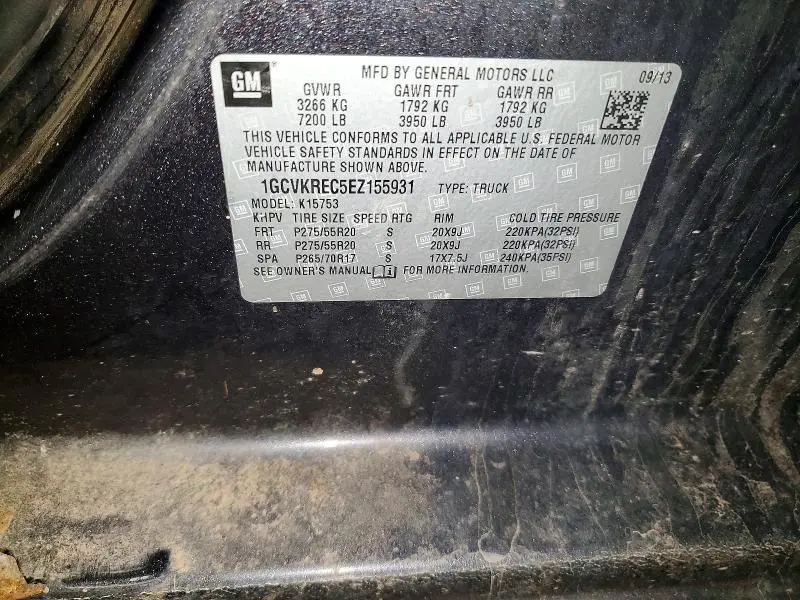 2014 CHEVROLET SILVERADO K1500 LT  