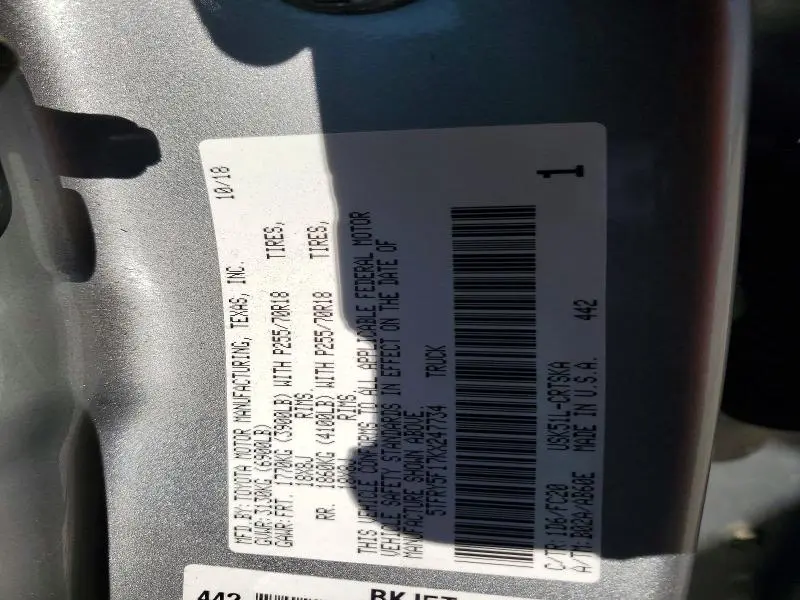 2019 TOYOTA TUNDRA DOUBLE CAB SR  