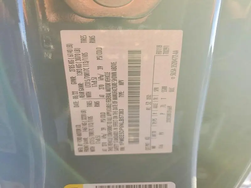 2022 FORD BRONCO BASE  