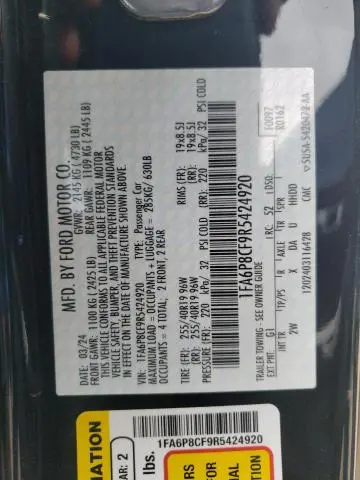 2024 FORD MUSTANG GT