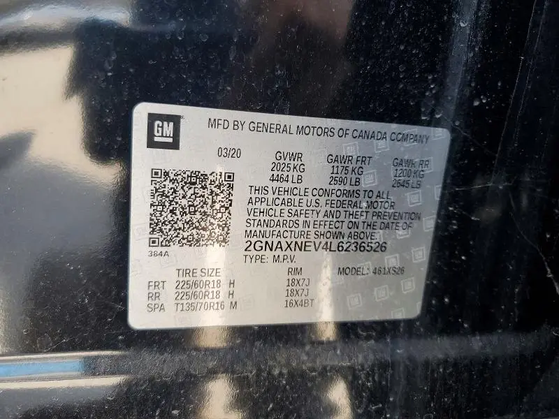2020 CHEVROLET EQUINOX PREMIER  
