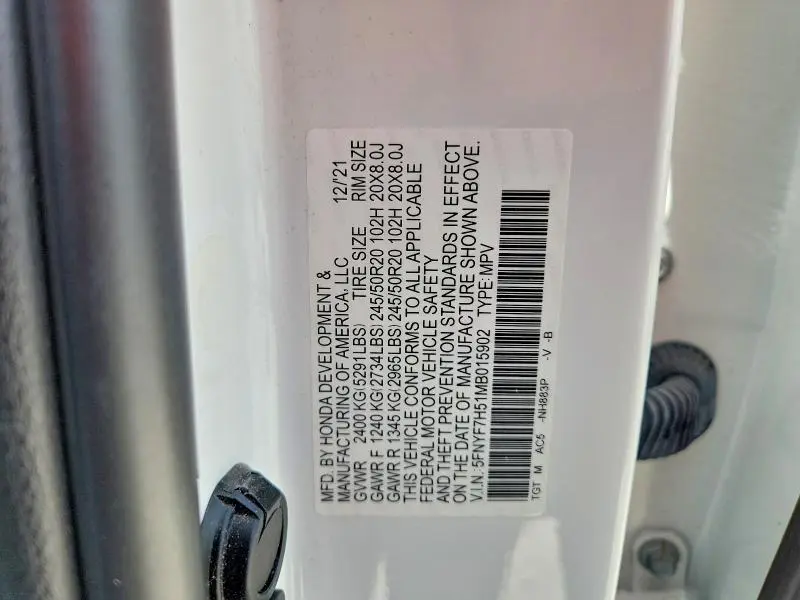 2021 HONDA PASSPORT EXL  
