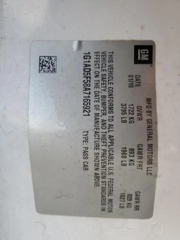 2010 CHEVROLET COBALT 1LT  