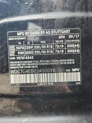 2018 MERCEDES-BENZ GLA 250  