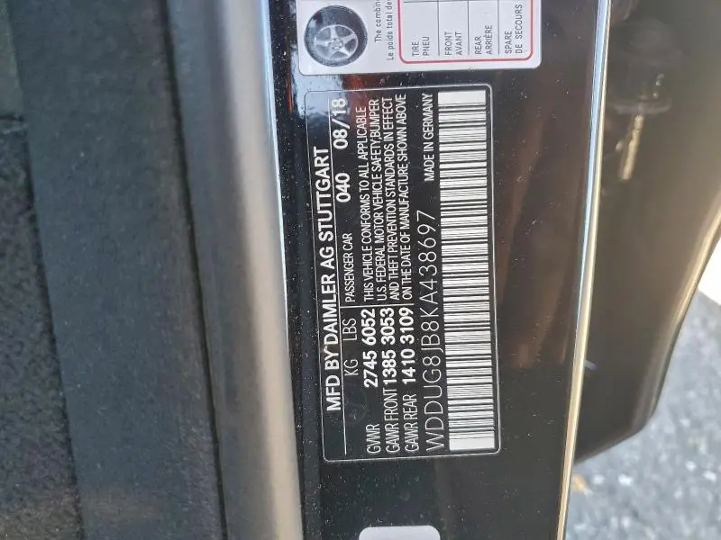 2019 MERCEDES-BENZ S 63 AMG 4MATIC  