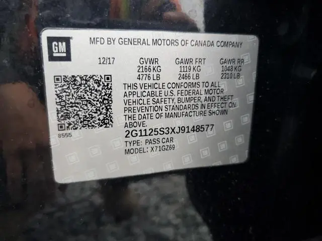 2018 CHEVROLET IMPALA PREMIER  