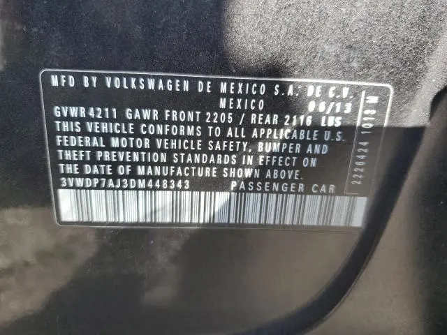 2013 VOLKSWAGEN JETTA SE  