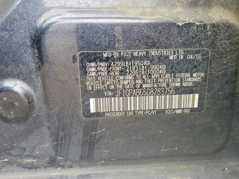 2016 SUBARU IMPREZA PREMIUM  