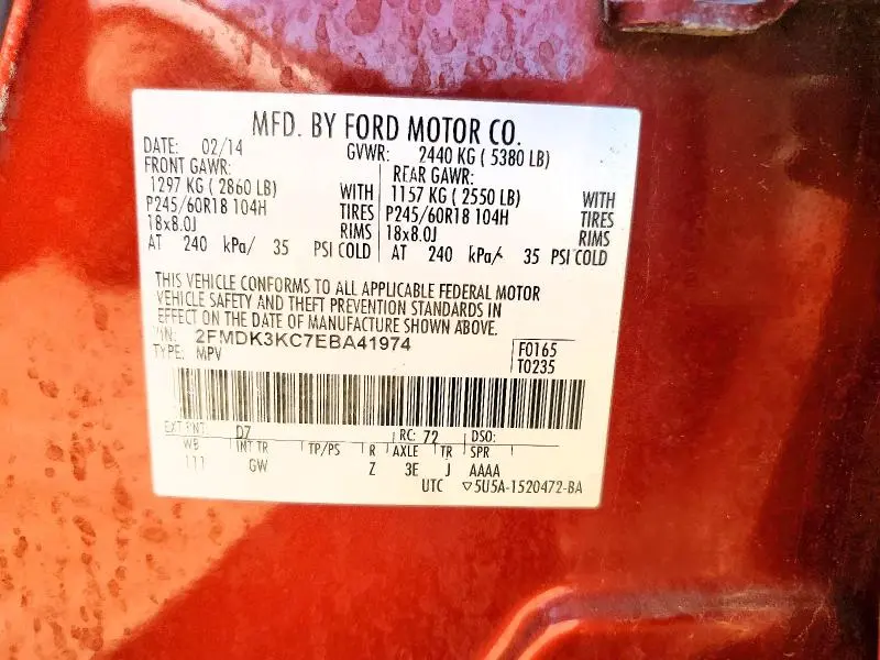 2014 FORD EDGE LIMITED  