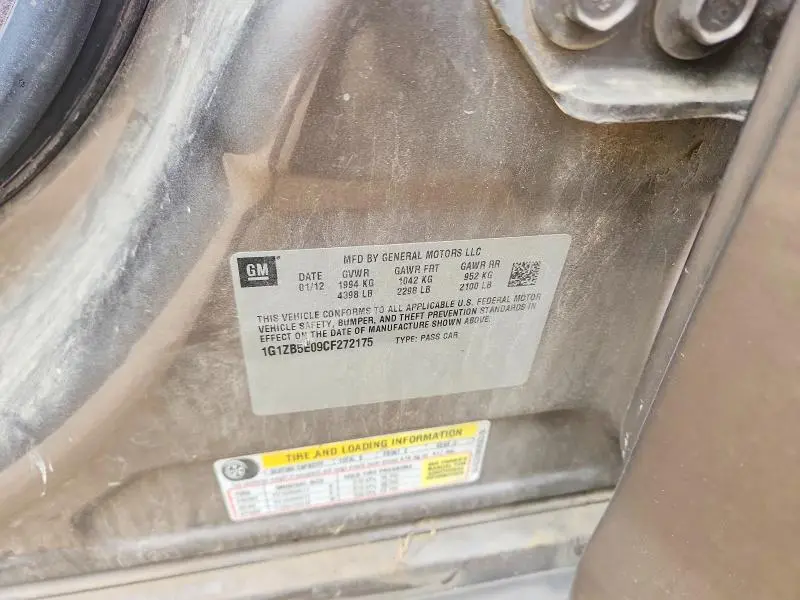 2012 CHEVROLET MALIBU LS  