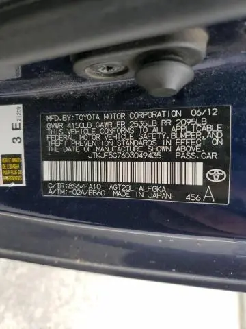 2013 TOYOTA SCION TC   