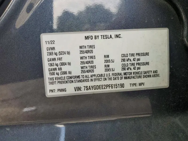 2023 TESLA MODEL Y   
