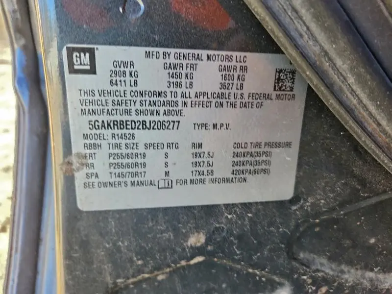 2011 BUICK ENCLAVE CXL  