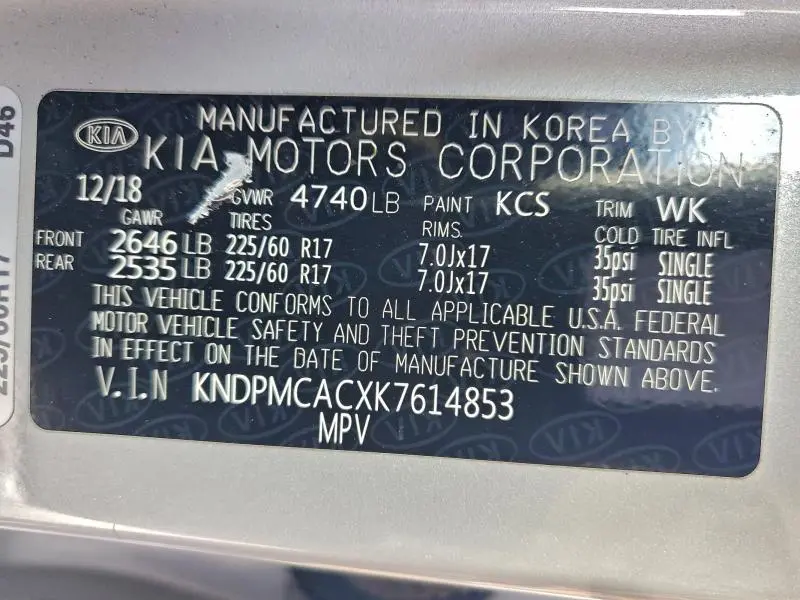 2019 KIA SPORTAGE LX  