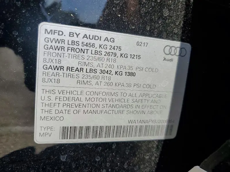 2018 AUDI Q5 PREMIUM  
