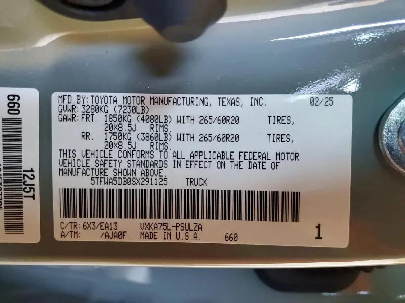 2025 TOYOTA TUNDRA LIMITED  