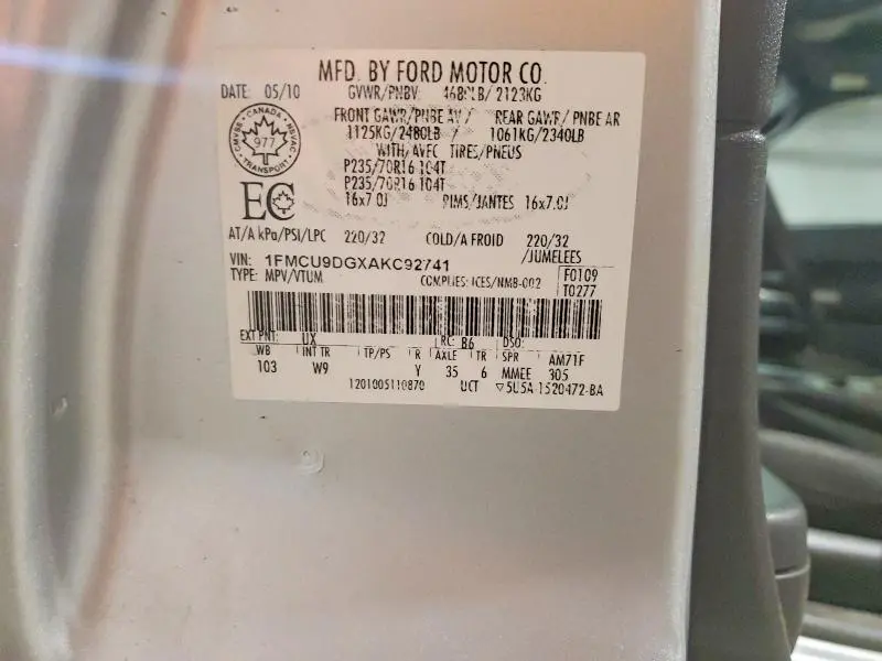 2010 FORD ESCAPE XLT  