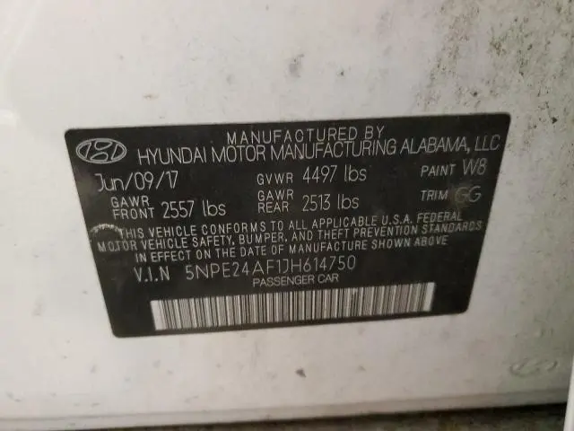 2018 HYUNDAI SONATA SE  