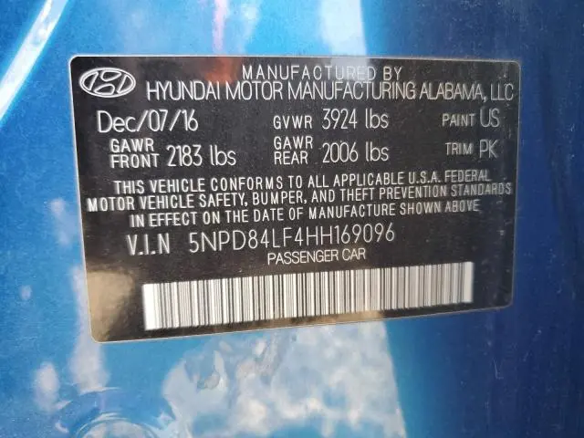 2017 HYUNDAI ELANTRA SE  