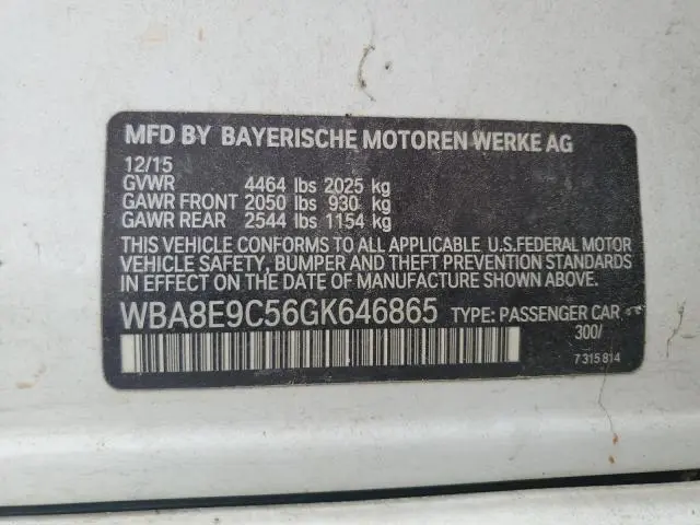 2016 BMW 328 I SULEV  