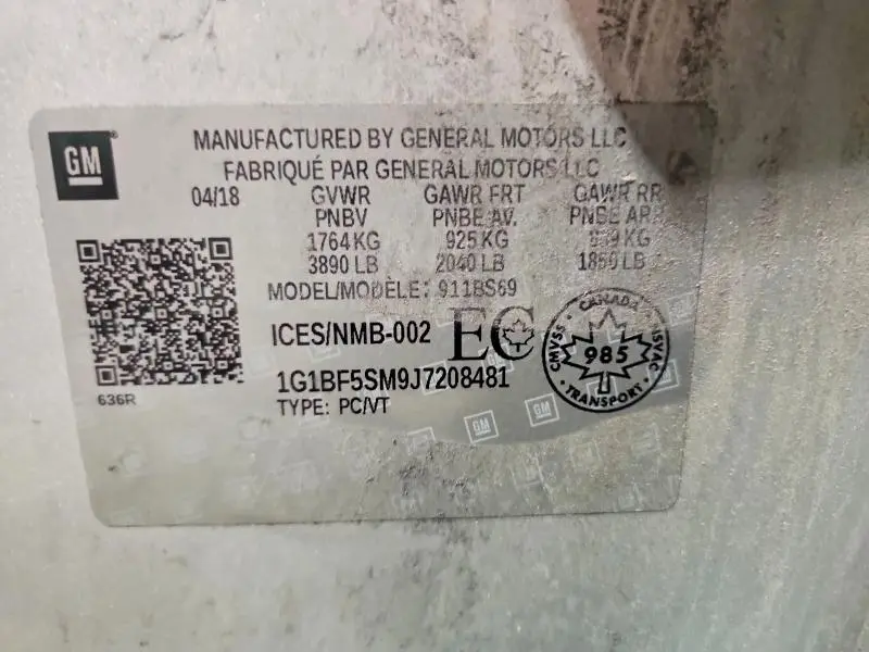 2018 CHEVROLET CRUZE PREMIER  