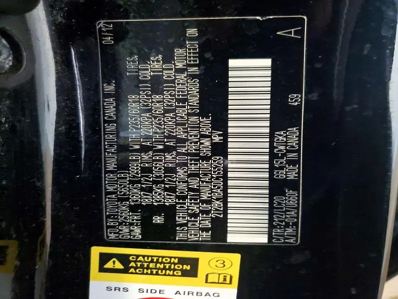2013 LEXUS RX 350 BASE  