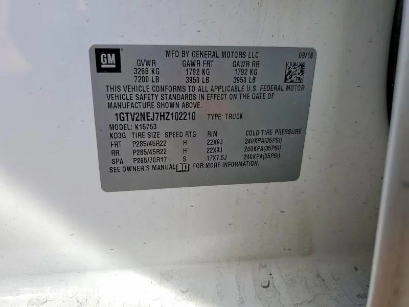 2017 GMC SIERRA K1500 SLT  