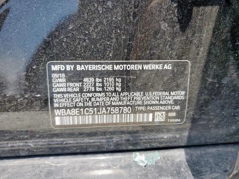 2018 BMW 330E   