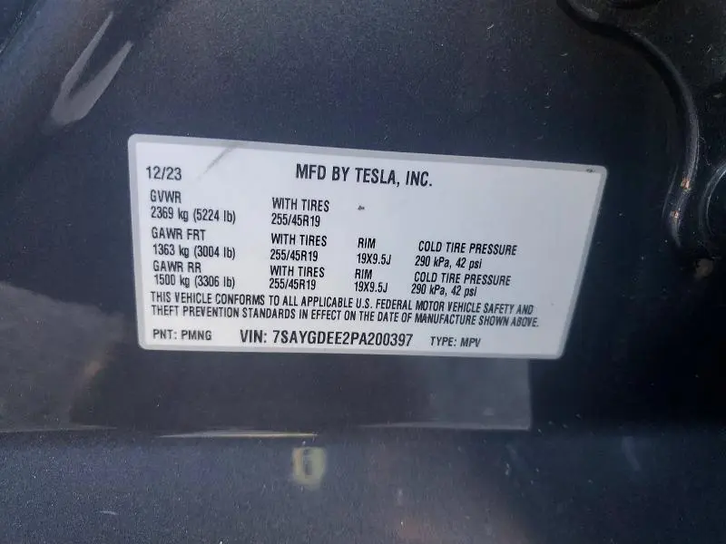 2023 TESLA MODEL Y   
