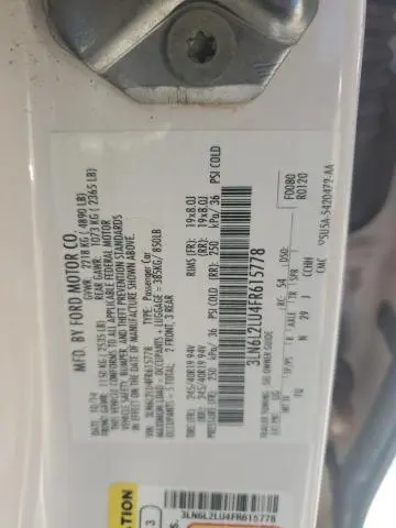 2015 LINCOLN MKZ HYBRID  