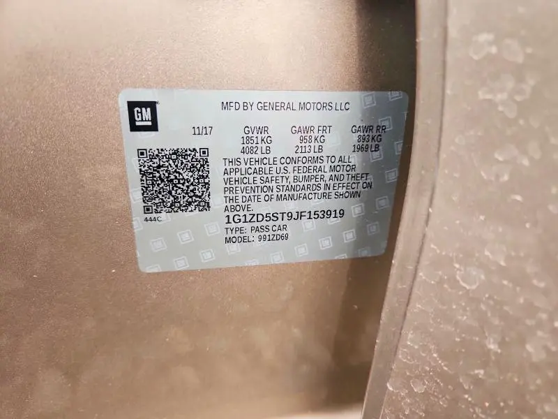 2018 CHEVROLET MALIBU LT  