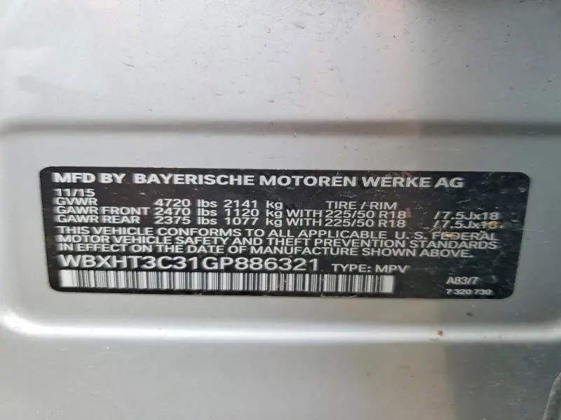 2016 BMW X1 XDRIVE28I  