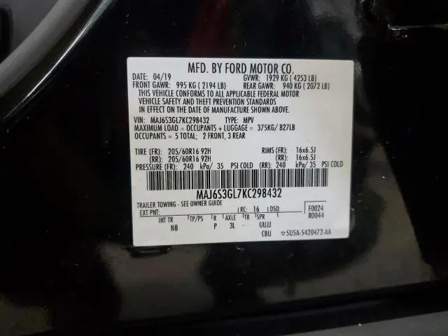 2019 FORD ECOSPORT SE  