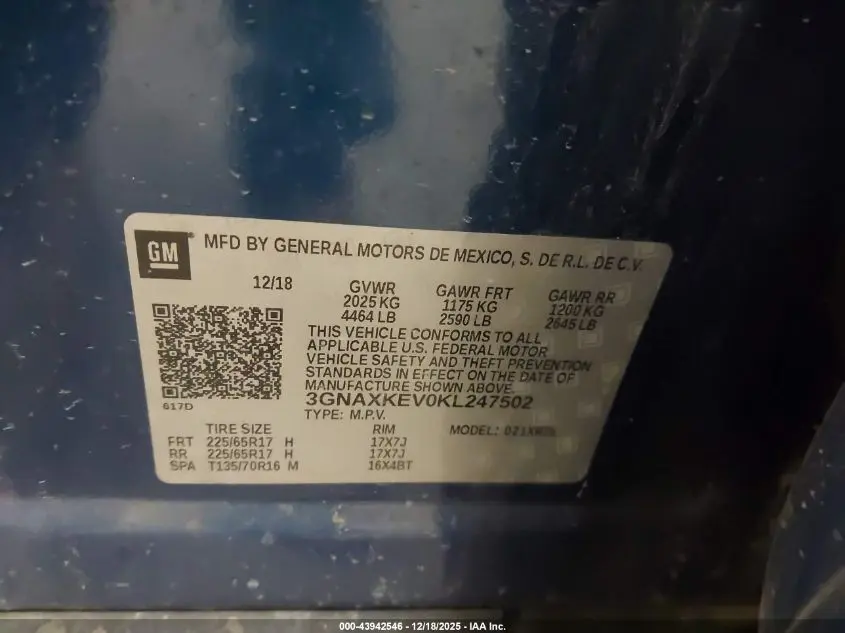 2019 CHEVROLET EQUINOX LT