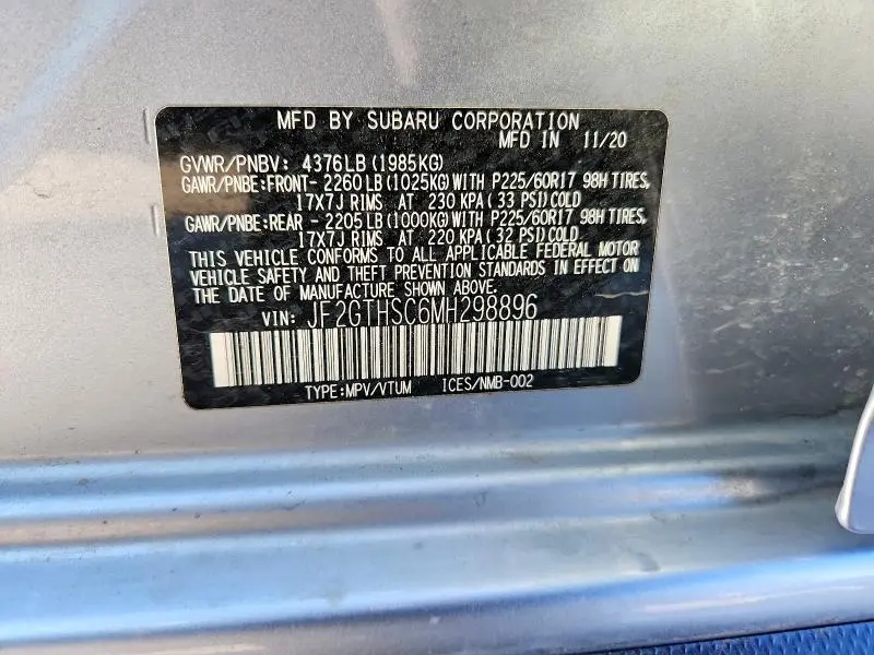 2021 SUBARU CROSSTREK SPORT  