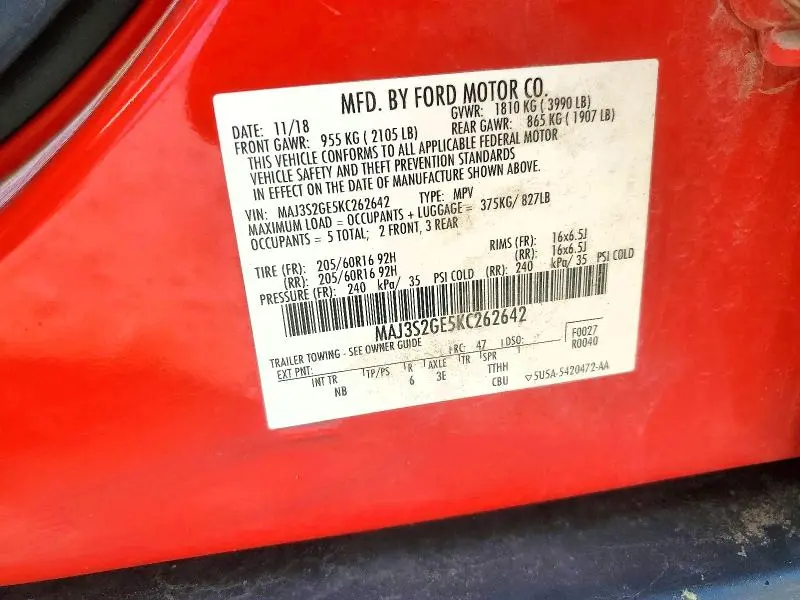 2019 FORD ECOSPORT SE  